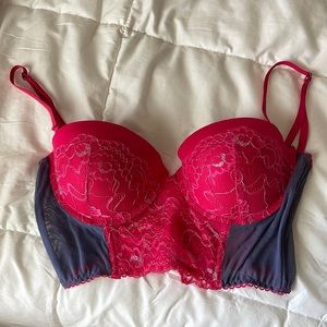 Hot pink Longline bra top